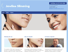 Tablet Screenshot of jawlineslimming.com.au